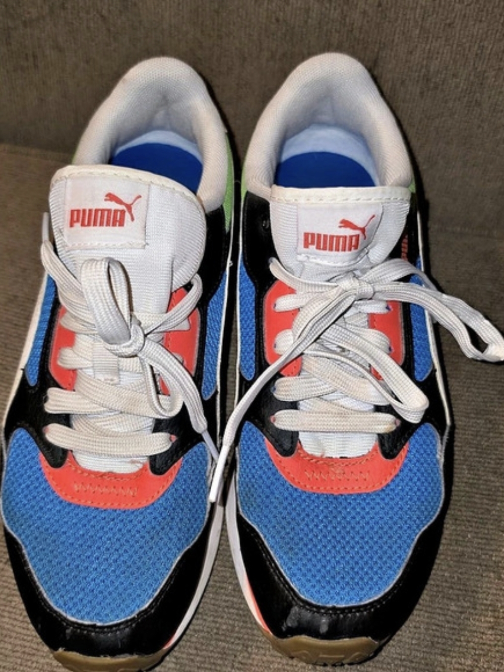 Puma Future Rider Displaced Color Block Sneakers Blue & Black